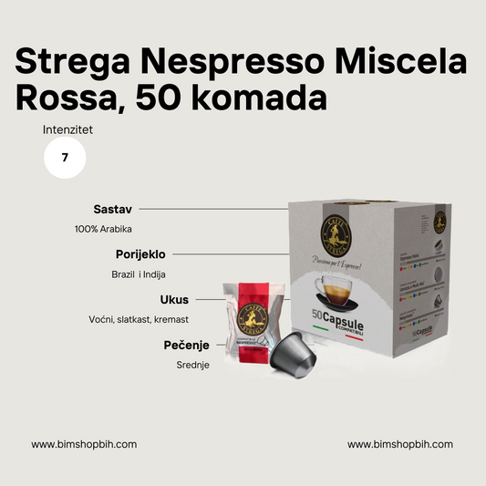 Strega Nespresso Miscela Rossa kapsule | 50 komada
